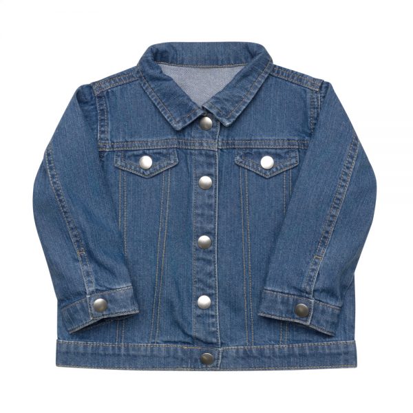 Baby Organic Denim Jacket Denim Blue Front