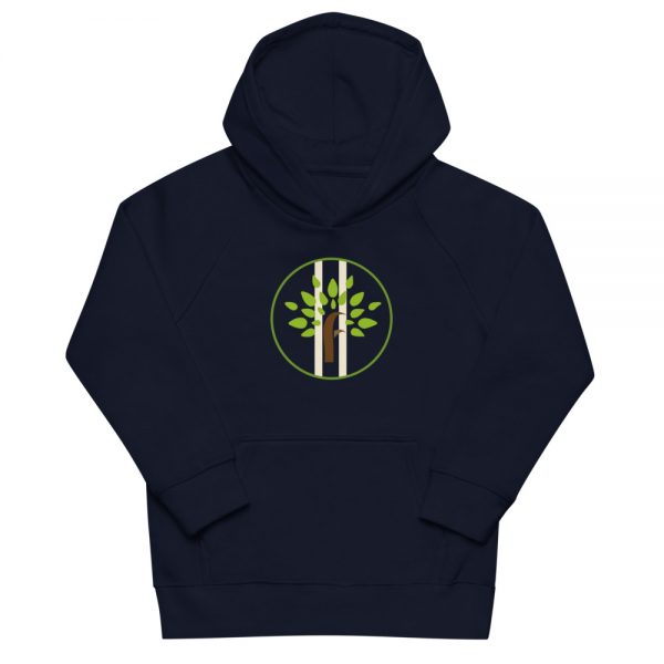 Kids Eco Hoodie French Navy Front