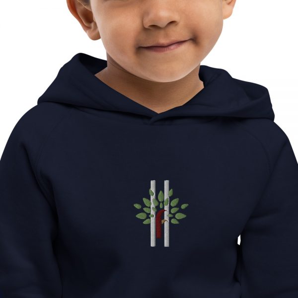 Kids Eco Hoodie French Navy Zoomed In