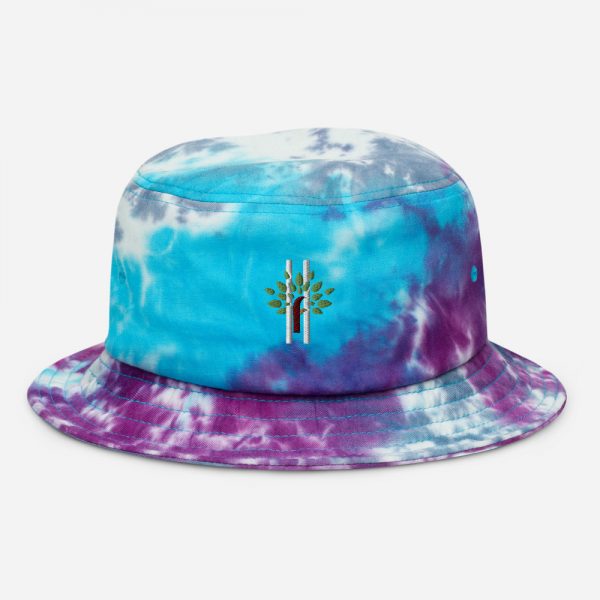 Tie-dye Bucket Hat Purple Turquoise Front