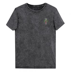 Unisex Denim T-Shirt Black Front