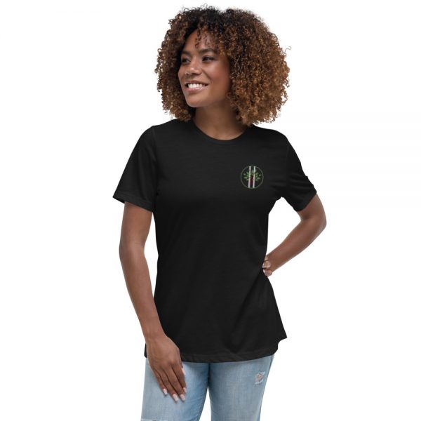 Womens Relaxed-T-Shirt Black Front