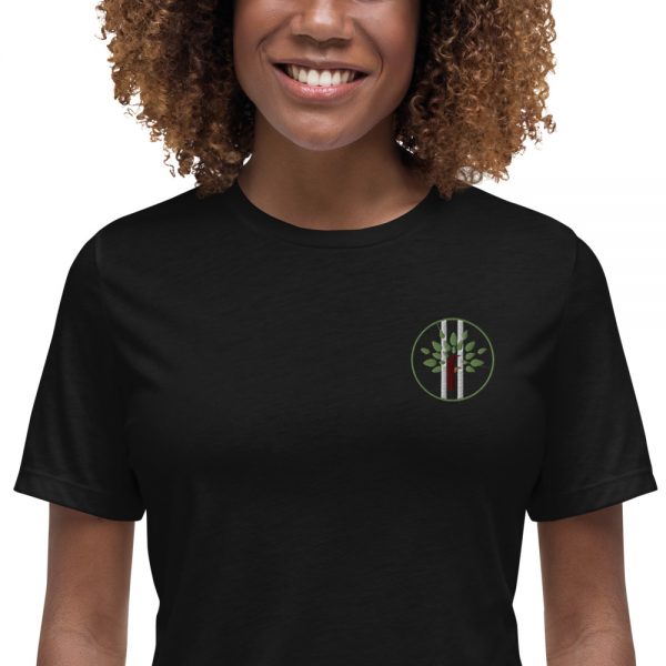 Womens Relaxed-T-Shirt Black Zoomed In