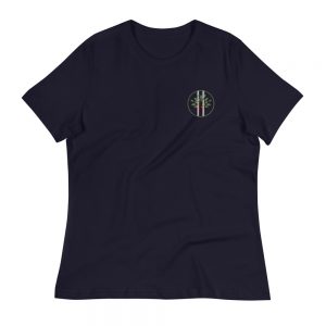 Womens Relaxed-T-Shirt Navy Front