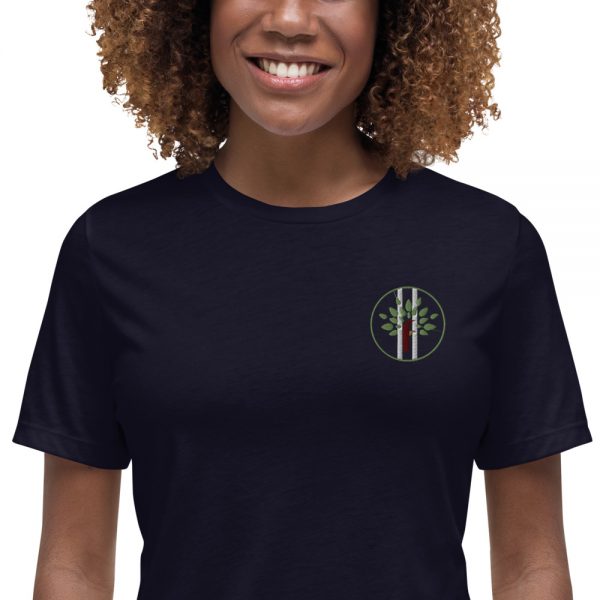 Womens Relaxed-T-Shirt Navy Zoomed In