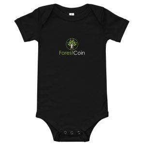 Baby Short Sleeve One Piece Black Front