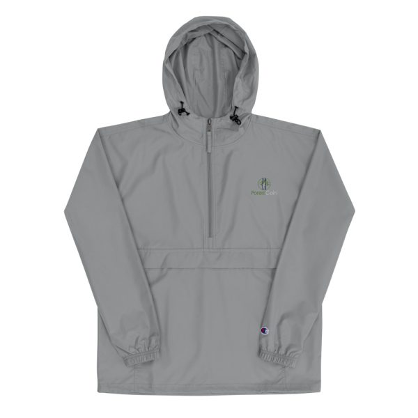 Embroidered Champion Packable Jacket Graphite