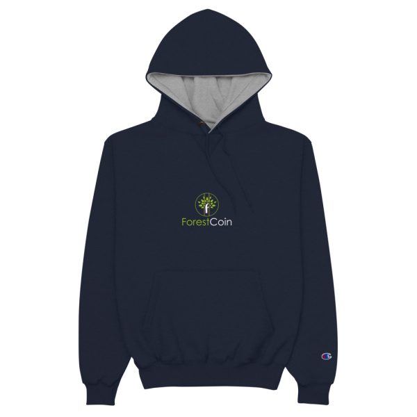 Mens Champion Hoodie Navy Front