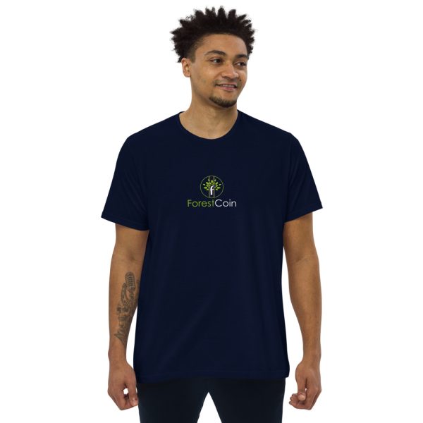 Mens Fitted Straight Cut T-shirt Navy Front