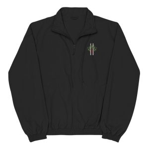 Recycled Tracksuit Jacket Black Front
