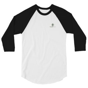 Unisex Sleeve Raglan Shirt White-Black