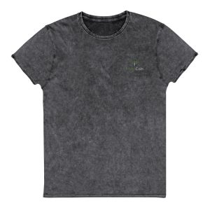 Unisex Denim T-Shirt Black Front