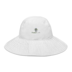Wide Brim Bucket Hat White Left Front