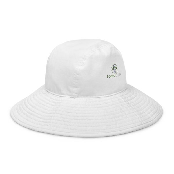 Wide Brim Bucket Hat White Left Front
