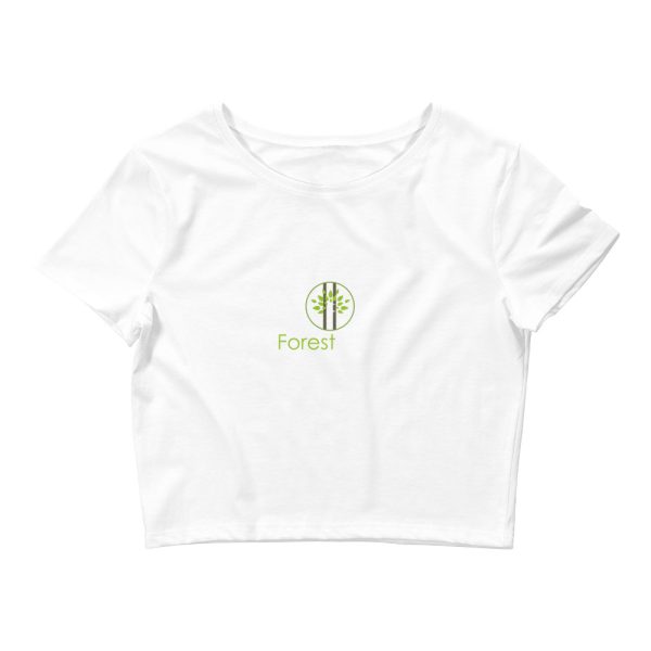 Womens Crop Tee White Front