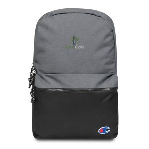 Champion Backpack Heather Grey Black Front