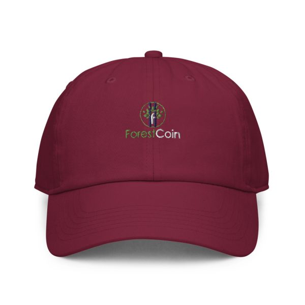 Fitted Baseball Cap Burgundy Front