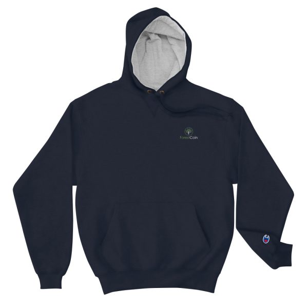 Mens Champion Hoodie Navy Front