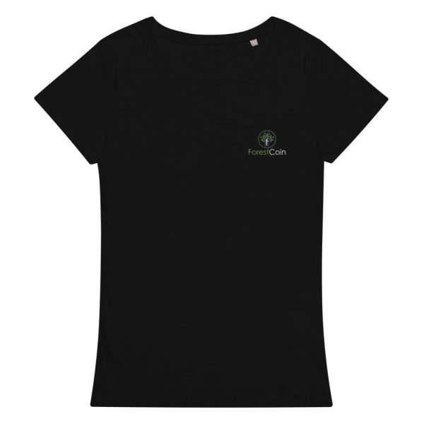 Womens Basic Organic T-shirt Deep Black Front
